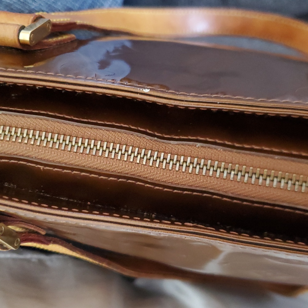 Louis Vuitton Brown Houston Vernis Leather monogram Tote Bag gold hardware LV - Picture 15 of 17